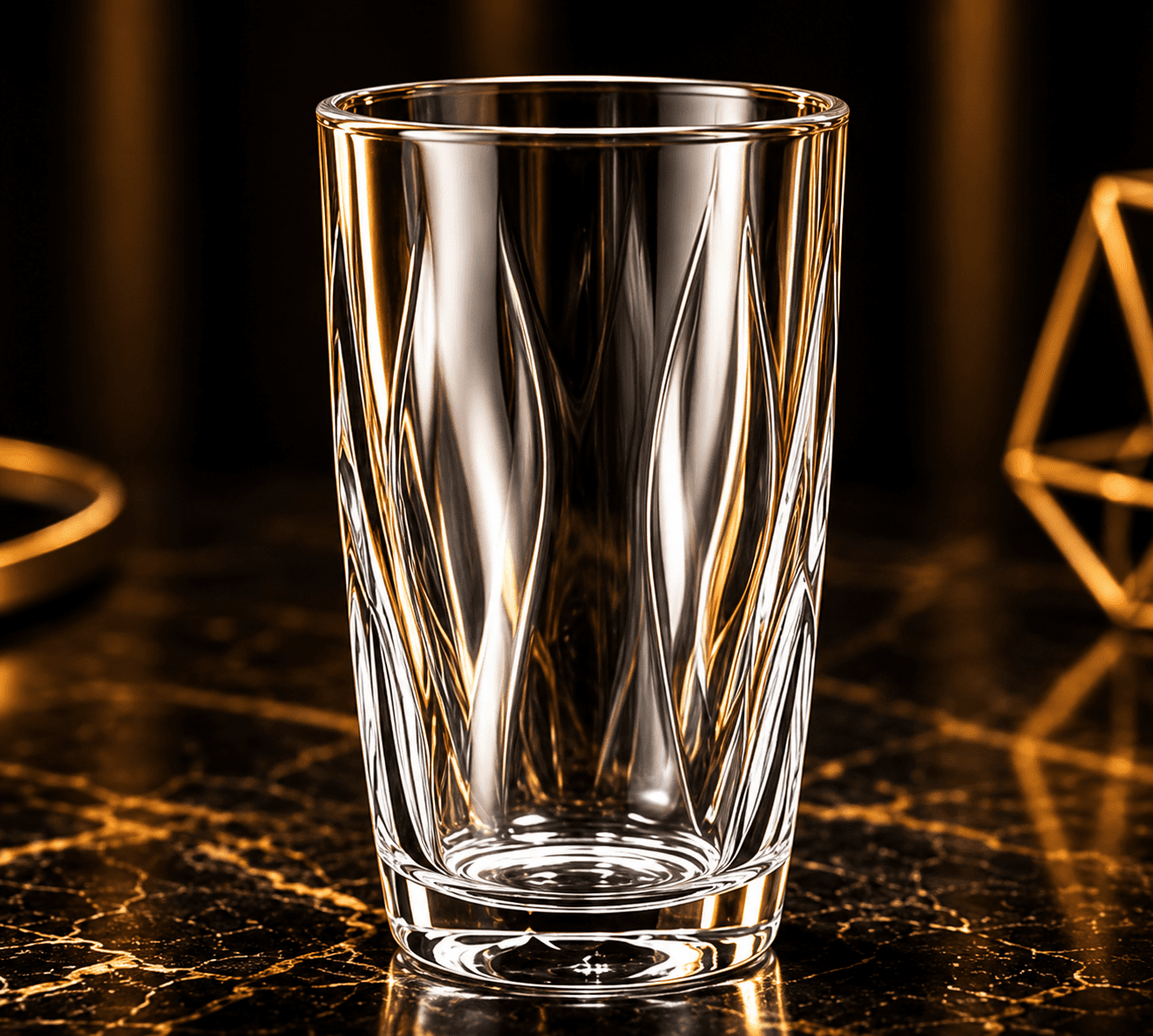 luxury 8 wave water glass manufacturer