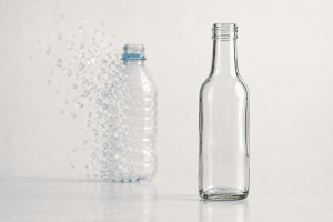 glass over plastic